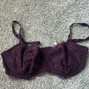 Lace push up without padding bra